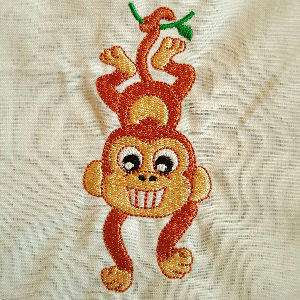 Happy-Monkey-Design-Embroidery Design #4