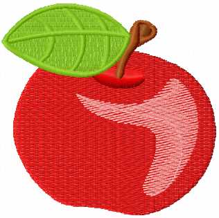 Apple free machine design embroidery Design #21