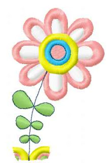 Flowers free machine design embroidery collection Design #17