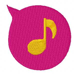 Music sign free design embroidery Design #10