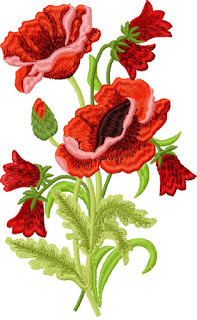 Best free Poppies machine design embroidery Design #30