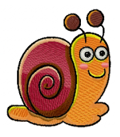 Snail free embroidery design #34