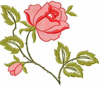Roses free machine embroidery design #31