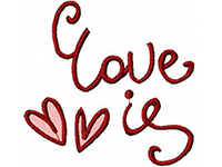 Love is embroidery free design #60