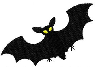 Bat free machine embroidery free design #42