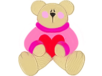 Doll Bear lover Free Machine Embroidery Design #92
