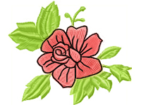 Pink Flower Free Machine Embroidery Design #100