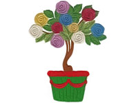 Bouquet Of Colorful Roses Free Embroidery Design #128