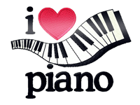 I Love Piano/keyboard Free Embroidery Design #204