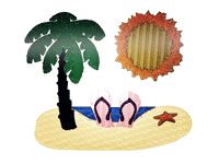 Beach Scene Free Embroidery Design #220