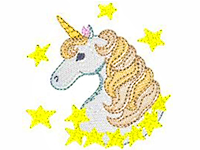 Magic Unicorn Free Embroidery Design #244