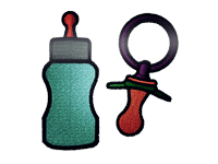 Baby Bottle And Pacifier Free Embroidery Design #271