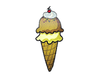 Ice Cream Cone Free Embroidery Design #245