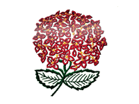 Hydrangea Flower Free Embroidery Design #341