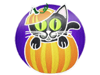 Halloween Black Cat Free Embroidery Design 334