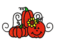 Pumpkins Free Embroidery Design #332