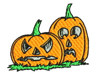2 pumpkins free embroidery design #384