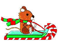 Candy Cane Ride Free Embroidery Design