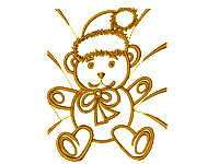 Teddy Bear Outline Free Embroidery Design #398