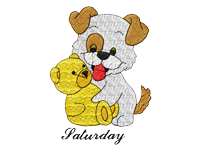 Saturday Dog Free Embroidery Design #489