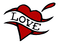 Love Heart Free Embroidery Design #601
