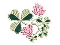 Shamrocks & Flowers Free Embroidery Design #649
