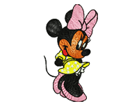 Minnie Rippled Free Embroidery Design #738