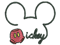 Mickey Free Embroidery Design #722