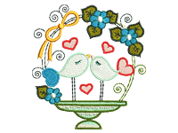 Love Birds Free Embroidery Design #832