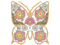 Beautiful Butterfly Free Embroidery Design #814