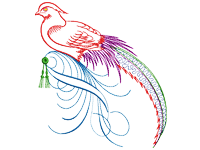 decorated bird Free Embroidery Design #854
