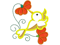 Adorable bird Free Embroidery Design #883