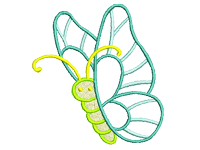 green butterfly Free Embroidery Design #885