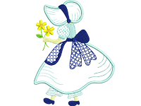 Flower Girl Free Embroidery Design #940