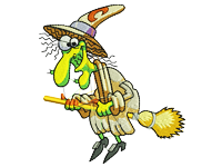 Broom witch Free Embroidery Design #1037