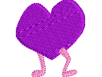 Heart walk Free Embroidery Design #998