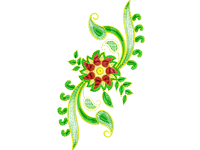 Green Flower Free Embroidery Design #995