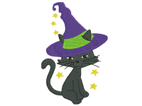 Halloween Cat Free Embroidery Design #1053