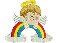 Flying Angel Free Embroidery Design #1041