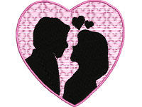 Couple’s heart Free Embroidery Design #999