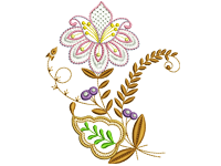 Wheat Flower Free Embroidery Design #996