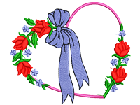 Heart tied Free Embroidery Design #993