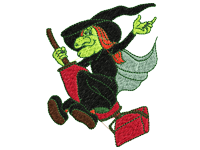 Vacuum Witch Free Embroidery Design #1060