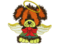 Angel dog Free Embroidery Design #1009