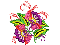 Wonderful flower Free Embroidery Design #988