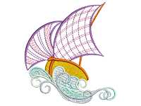 Boat Free Embroidery Design #1067