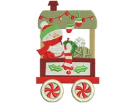 Christmas cart Free Embroidery Design