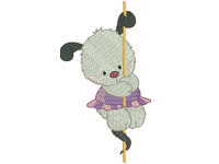 Hanging panda Free Embroidery Design #1223
