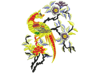 Bird flowers Free Embroidery Design #1215