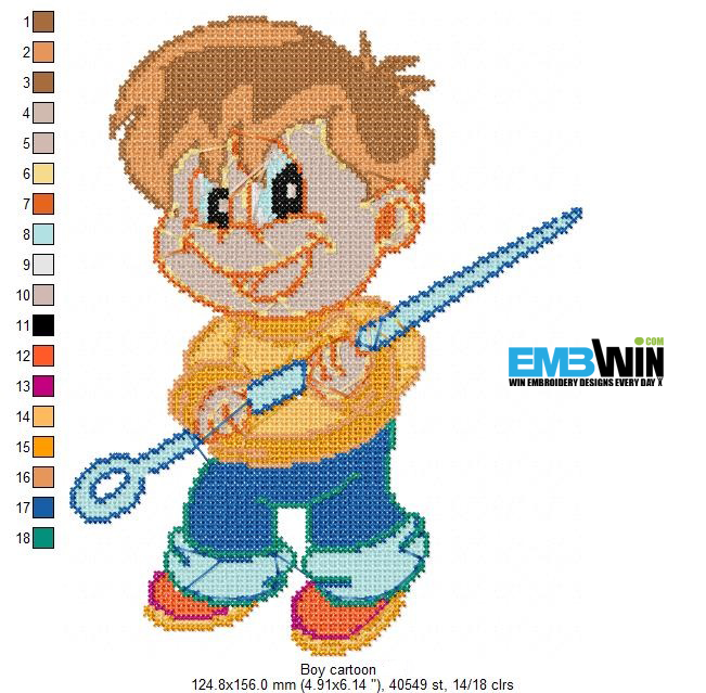 Boy cartoon mmfcl embroidery design 1206  embwin Boy cartoon mmfcl embroidery design 1206  embwin